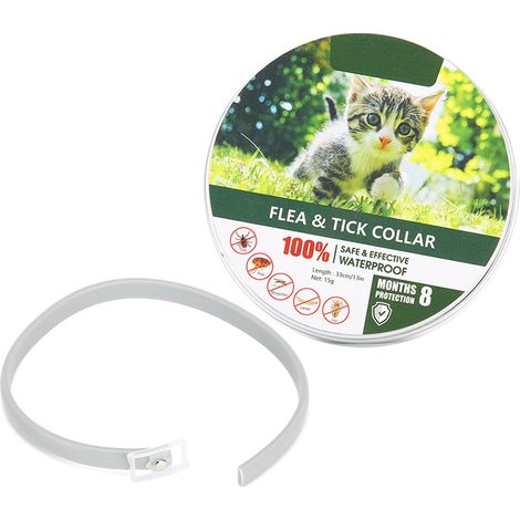 Collier anti-moustiques, anti-puces et anti-tiques pour chiots, chiens et chats, à base d'huiles essentielles naturelles (1/5)