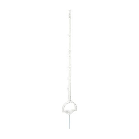Corral Plastic post with stirrup step white, 114 cm, 5 pcs (1/2)