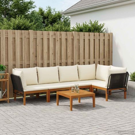vidaXL 6 uds. Madera de Acacia Sólida y Cuerda Natural (1/5)