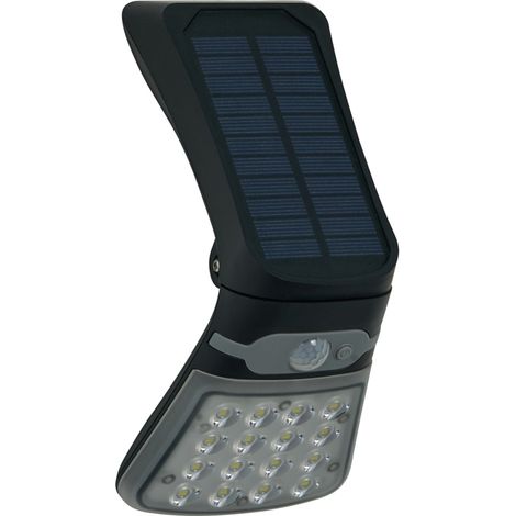 Litecraft Filip Outdoor Solar Powered 2.5W Flood Light With PIR Motion Sensor - Black (1/5)