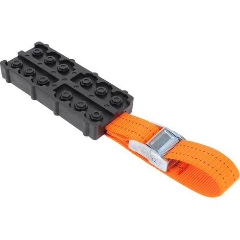 Chaînes de neige universelles pour pneus 4x4, sangles de débosselage, boue et sable, bloc de Traction, outil de sauvetage, accessoires de voiture tout-terrain 2 pièces (1/5)