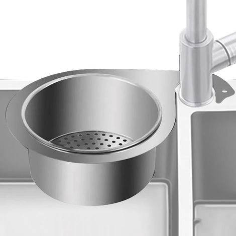 Edelstahl-Schwankörbchen in Schwanform – Küchenspüle Eckkorb, Schwan-Siebkorb, Spülenfilterkorb, hängendes Sieb für Lebensmittel