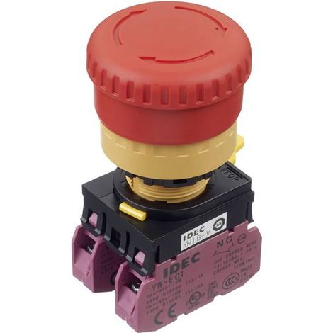 Idec YW1B-V4E02R Interruttore di arresto di emergenza 250 V 3 A 2 NC IP65 1 pz.