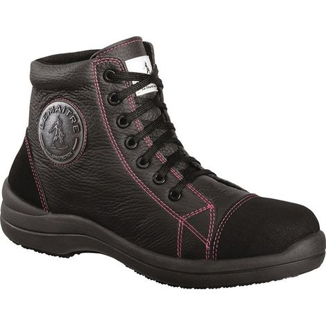 Botte de sécurité pour femmes Libert'in Haut Noir taille 39 noir cuir pleine fle