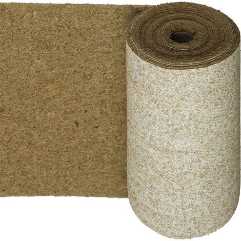 Kokosmatte 0,5m x 10m 600g/m² auf Spinnvlies beidseitig Naturlatex (1/5)