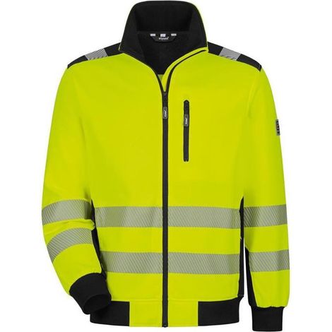 Elysee Warnschutz-Sweatjacke Demino 22611 Gr. XL leuchtgelb/schwarz (1/4)