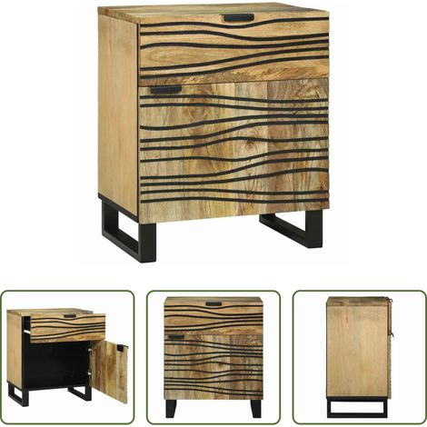 Akazienholz Nachttisch -  Nachttisch Braun 50 x 33 x 60 cm Massivholz Akazie (1/5)