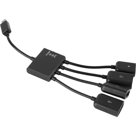 Adaptateur convertisseur de lecteur de cartes Micro USB HUB OTG pour charge et alimentation