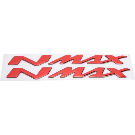 Paar 3D-Motorrademblem-Aufkleber für Yamaha NMAX 155 125, rote geprägte Aufkleber, individuelle Rollerzubehör-Aufkleber (1/5)