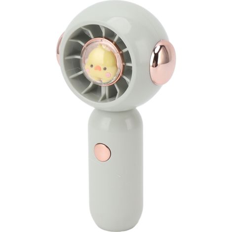 Tragbarer Handventilator mit USB-Ladefunktion, Tiermotiven, geräuscharm, verstellbar, ideal für Reisen im Freien, grün (1/5)