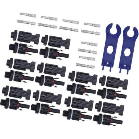 CONNECTEUR INDUSTRIEL 42 connecteurs MC4 pour panneaux solaires mâles et femelles 10 paires kit pour panneaux solaires 30A 1000VDC (1/3)