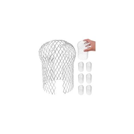 Lot de 6 protège gouttières en aluminium, anti rongeurs et extensibles, adaptées aux gouttières de balcon et toit