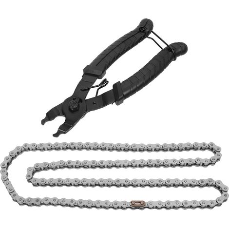 Chaîne de vélo 415H 110L avec dérive-chaîne motorisé, kit de chaîne pour moto tout-terrain, pit bike, moto, quad, tondeuse. (1/5)