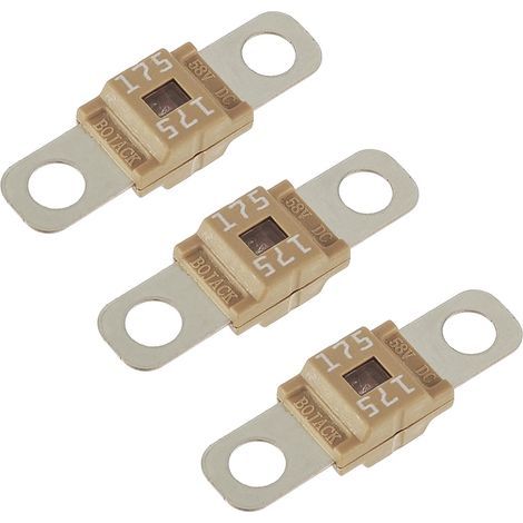 3er-Pack Midi 175A Schraubsicherungen aus verzinktem Kupfer für Pkw, Lkw und Wohnwagen (1/3)