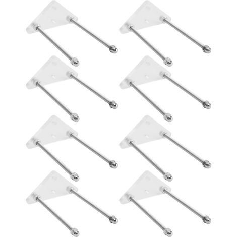 Lot de 8 supports muraux en acrylique pour skateboard présentoir de rangement horizontal et vertical (1/5)
