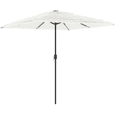 Ombrellone da giardino quadrato con protezione UV 248 x 248 x 248 cm poliestere bianco 020056388