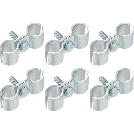 6pcs Colliers Pour Grillage À Chaînes 15/32" Colliers Galvanisés (1/5)