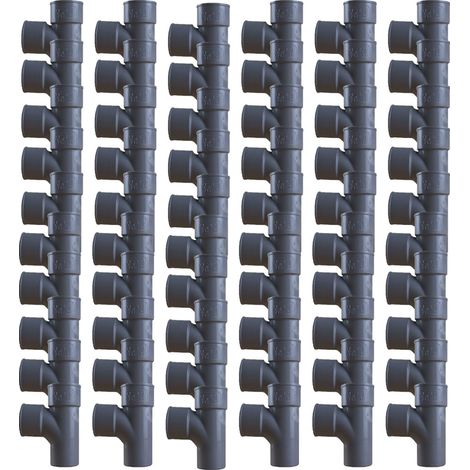 60 tés pied PVC 87°30 Mâle Femelle Ø40 - First Plast (1/5)