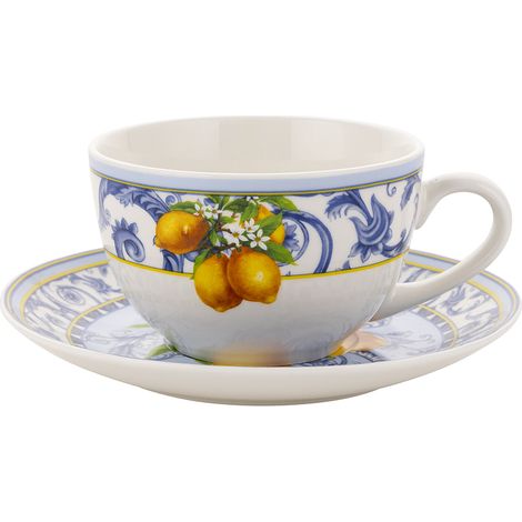 Tasse sicilienne avec soucoupe 220 ml