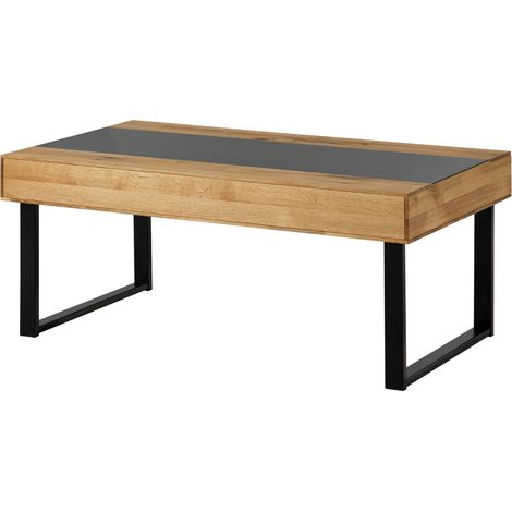 Couchtisch Wildeiche 120x65x45 natur geölt LINDAU 01