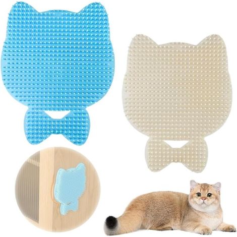 Katzenbürste, Katzenbürste, Schönheitsaccessoire für Katzen, Katzenkamm, Eckbürste, Silikon-Eckmassagebürste für Katzen, Silikon-Pflegebürste (1/4)