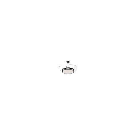 BEL AIR HOME - Ventilador de Techo ASGARD - Motor DC Silencioso - Aspas Desplegables 108CM - Luz LED 36W 3 Temperaturas - Mando a Distancia - Modo Invierno - Blanco (MAX NEGRO)