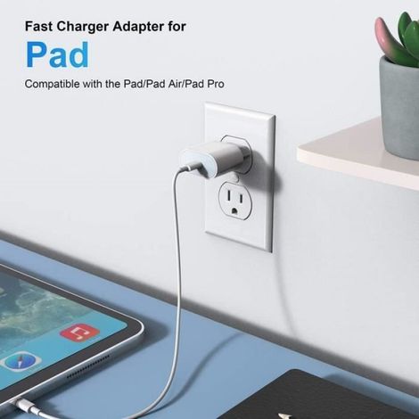 Chargeur Rapide iPhone USB C 20W avec Cable 1M pour iPhone 13-13 Mini-13 Pro-13 Pro Max-12 11, Adaptateur Type C Prise Secteur[1352] (1/4)