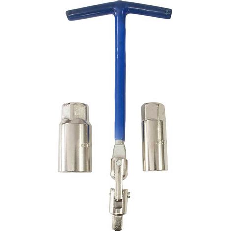 Llave de bujías con articulación 16 / 21 mm