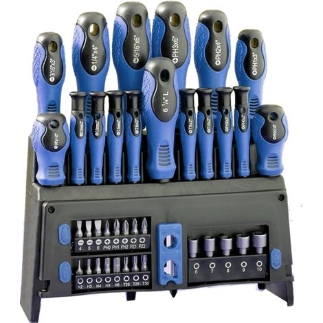Set cacciaviti/giraviti con inserti 39 pezzi Elem Work Men - SETV39P