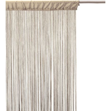 Moustiquaire de 100 x 200 cm — en nylon et plastique — couleur champagne — pour délimiter un espace et empêcher les insectes d'entrer