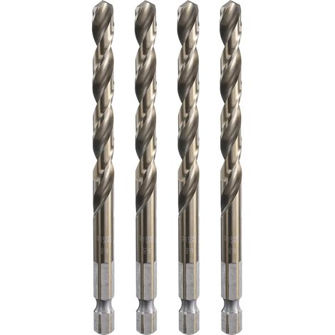 4Pcs Foret Hélicoïdal en Acier Rapide au Cobalt 6,8mm Dia 1/4" (1/5)