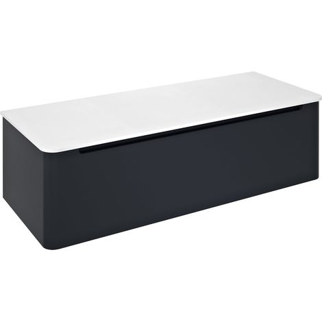 KERALA Meuble sous-vasque 120x35x47,5cm, 1x tiroir, anthracite mat (1/4)