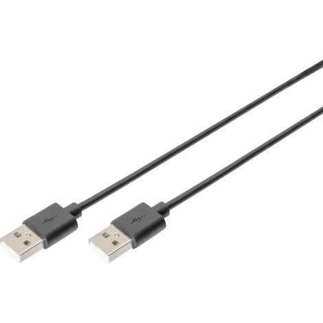 Digitus Câble USB USB 2.0 USB-A mâle, USB-A mâle 1.80 m noir AK-300100-018-S (1/2)