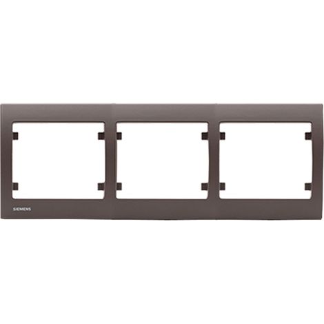 SIEMENS Plaque triple horizontale Soft Marron Delta IRIS (1/2)