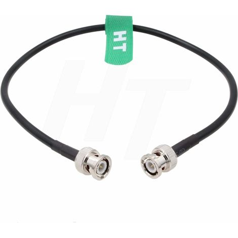 Câble BNC mâle vers BNC mâle 6G SDI RG223 RF coaxial 50 Ohm double blindage faible perte de signal pour antenne radio GPS LAN/WAN Data Video (40 cm) (1/5)