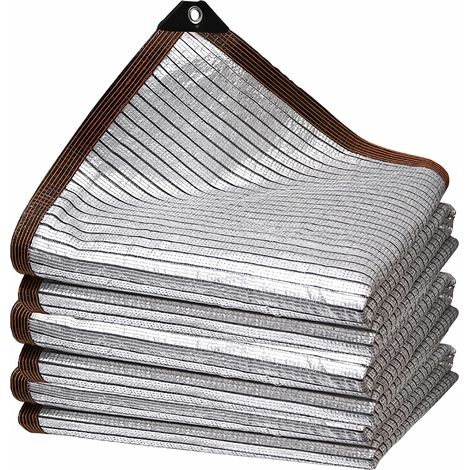 Rechteckiges Schattierungsnetz 2 m x 4 m – Silber – 85 % Sonnenschutz, UV-Schutz – für Garten, Gewächshaus, Gemüsegarten, Pergola – Schattierungstuch für den Außenbereich (1/5)