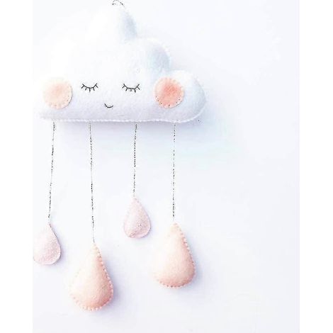 Kinderzimmerdekoration Wolken Regentropfen Hängende Dekoration Babyparty Babygeburtstag