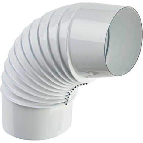 Gomito legna 90° classic bianco save cm 10