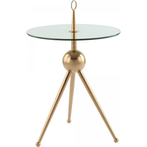 Table basse fait main en acier inoxydable ERO 46x46 rose or et clair (1/3)
