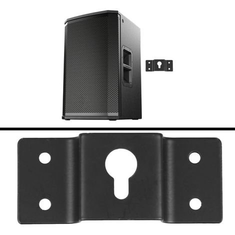Support Mural Lot de 5 Pièces Noir en Métal pour Haut-Parleur Lisse et Renforcé, Kit D’installation Inclus, pour Maison et Hôpital, Fixation Murale Discrète (1/5)
