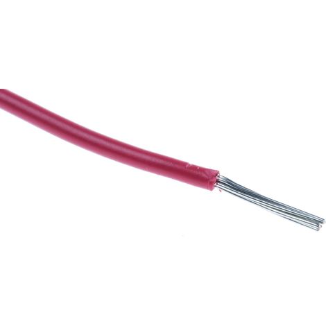 Câble pour environnement difficile RS PRO, 0,34 mm², 22 AWG, +105°C max, PVC Rouge, 250m ( Prix pour Bobine de 250 Mètres )