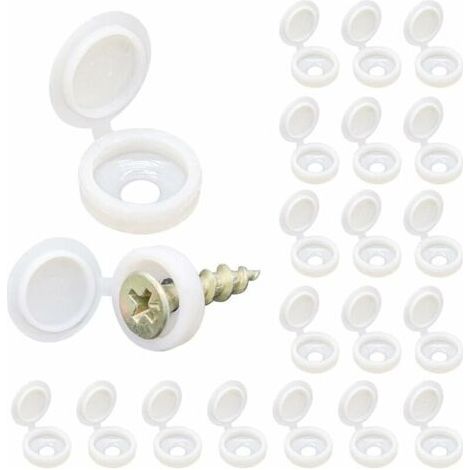 ABS plastic screw covers – Pack of 100 white caps – Tear-proof and waterproof – Protection for furniture and walls (1/5)
