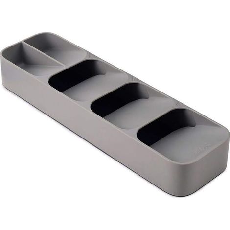 Range Couvert pouRôtiroir Compact, Organisateur de Tiroir, Gris, 11 x 39,5 x 5,7 cm-Fei Yu (1/5)