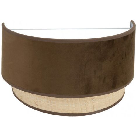 Lampada da parete reyes 1xe27 naturale/marrone 17x30x16 cm