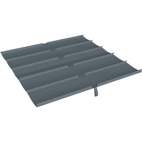 Toile de Toit pour pergola Bâche pour Pergola rétractable de 3 x 3 m, Polyester 180g/m³, Anti-UV 30+, Gris foncé (1/5)
