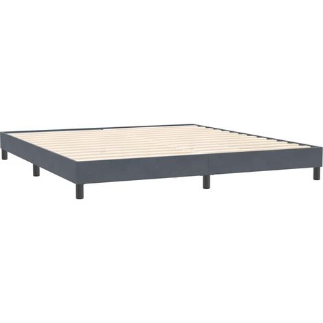 Maison Exclusive - Giroletto senza Materasso Grigio Scuro 200x210 cm Velluto