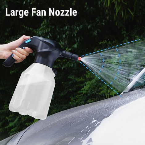 Mousseuse Électrique Sans Fil 2L Blanche Pulvérisateur à Mousse Rechargeable pour Lavage Auto et Jardinage (1/5)