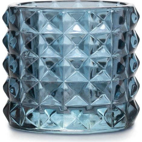 Bougeoir en Verre Malaga Bleu foncé 7 x 6,5 cm (1/4)