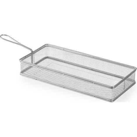 Cesta miniatura para aperitivos fritos, acero inoxidable, 275 x 130 x 45 mm - Hendi 426456 (1/2)