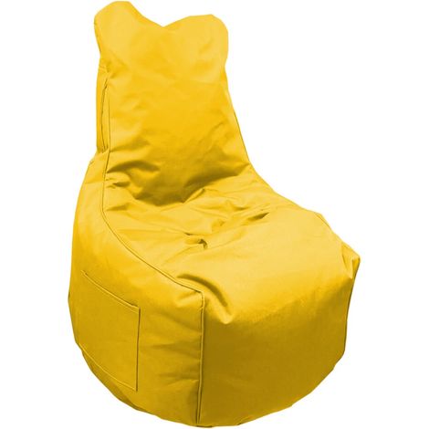 pouf poltrona sacco "layla" giallo 65x65x95 cm